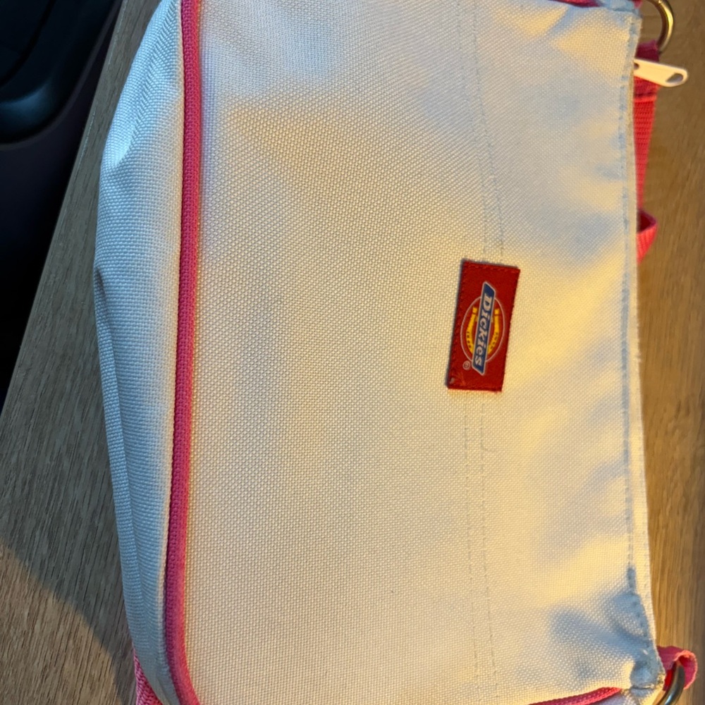Dickies White and Pink Shoulder Bag